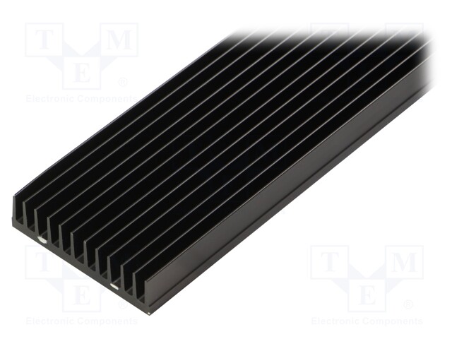 Heatsink: extruded; grilled; black; L: 1000mm; W: 59.69mm; H: 15mm