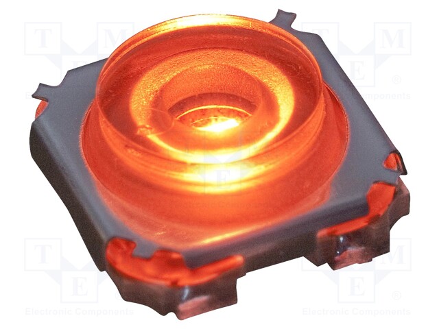 Microswitch TACT; SPST-NO; Pos: 2; 0.05A/28VDC; SMT; LED; orange; 4N