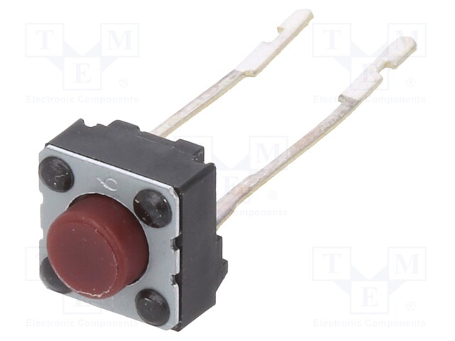 Microswitch TACT; SPST; Pos: 2; 0.02A/15VDC; 5mm; OFF-(ON); round