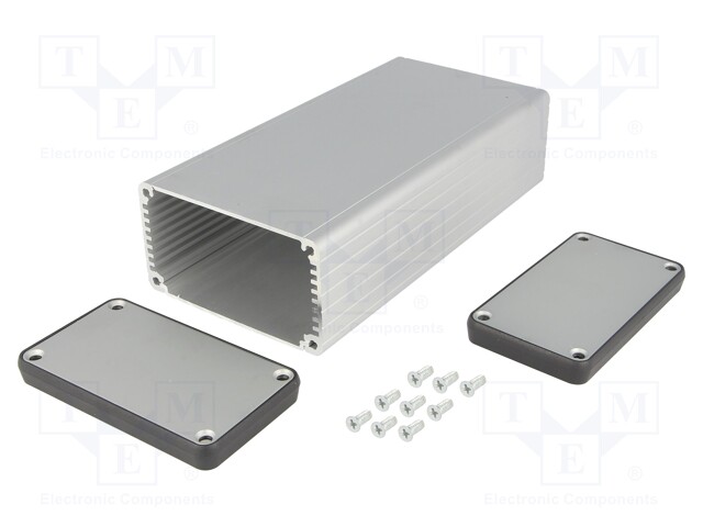 Enclosure: with panel; 1455; X: 78mm; Y: 160mm; Z: 43mm; aluminium