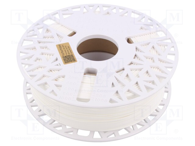 Filament: PLA+; 1.75mm; white; 190÷230°C; 1kg; Table temp: 50÷70°C
