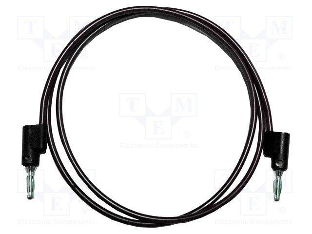 Test lead; 15A; banana plug 4mm,both sides; Urated: 1kV; Len: 1.2m