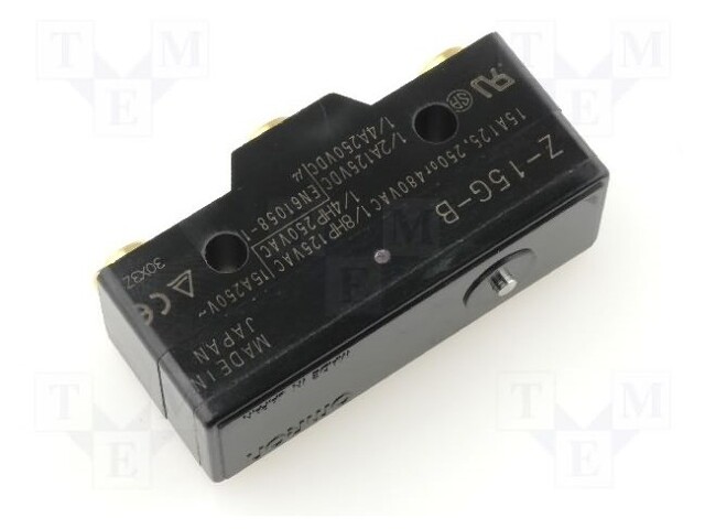 Microswitch SNAP ACTION; with pin; SPDT; 15A/250VAC; 6A/30VDC