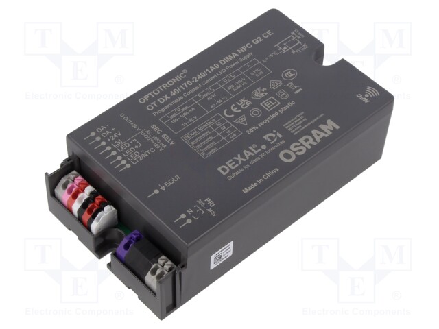 Power supply: switched-mode; LED; 40W; 15÷65VDC; 150÷1050A; IP20