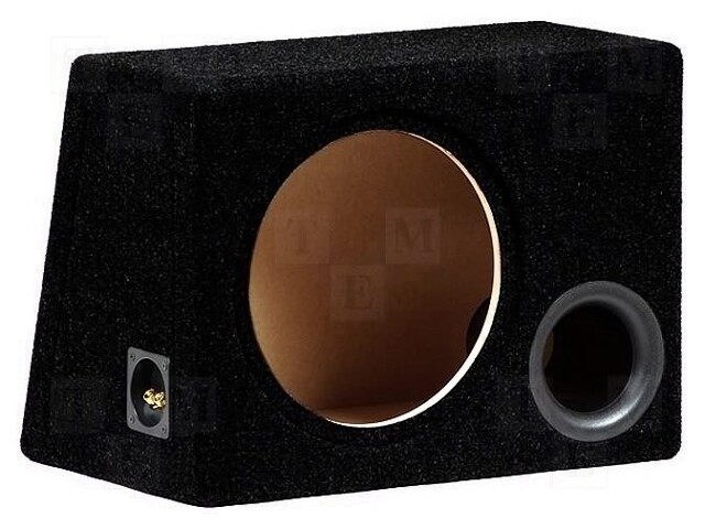 Car loudspeaker enclosure; MDF; black; textil; 50l; 300mm