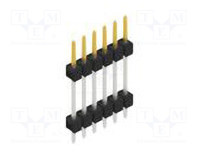 Connector: pin strips; pin header; male; PIN: 6; 2.54mm; THT; 1x6