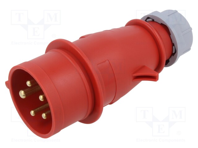 Connector: AC supply; plug; male; 16A; IEC 60309; IP44; PIN: 5E-12