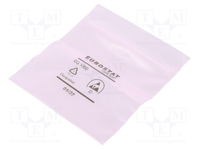 Protection bag; ESD; L: 80mm; W: 76mm; Thk: 50um; Closing: self-seal