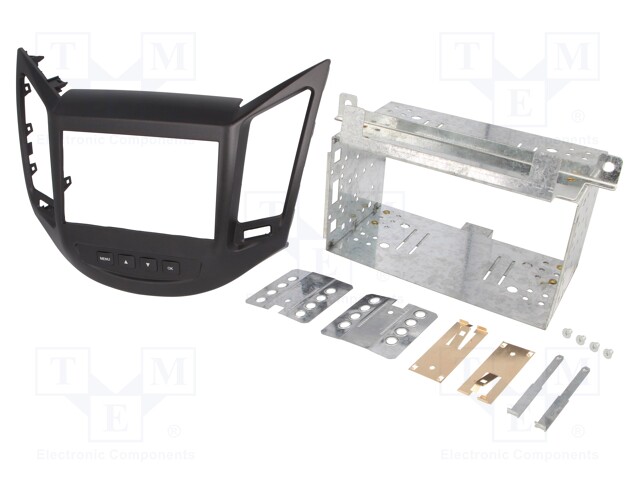 Radio mounting frame; Chevrolet; 2 DIN; black