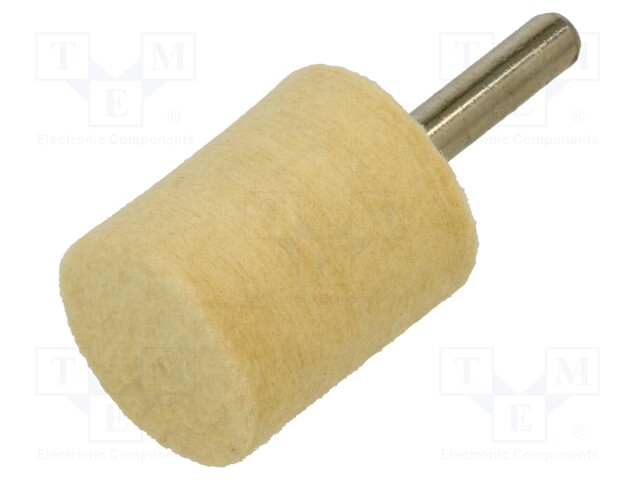 Grinding pin; for polishing metals; felt; with lever