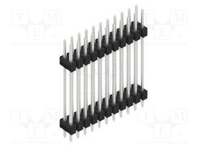 Connector: pin strips; pin header; male; PIN: 22; 2.54mm; THT; 2x11