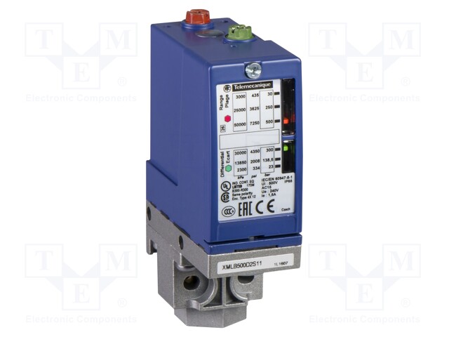 Module: pressure switch; OUT 1: SPDT; Regulation for OUT1: ON-OFF