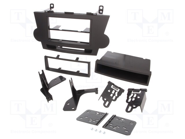 Radio mounting frame; Toyota; 1 DIN,2 DIN; matt black