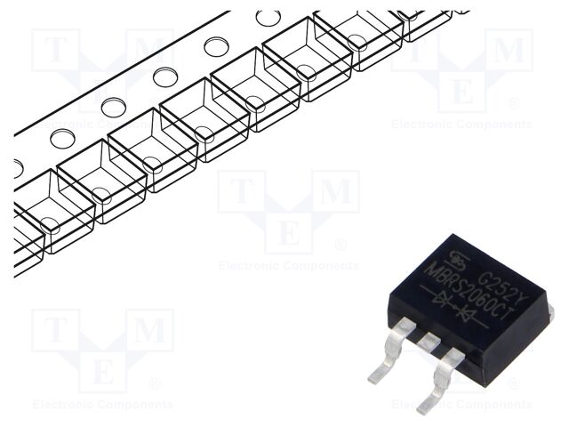 Diode: Schottky rectifying; D2PAK; SMD; 60V; 10Ax2; reel,tape