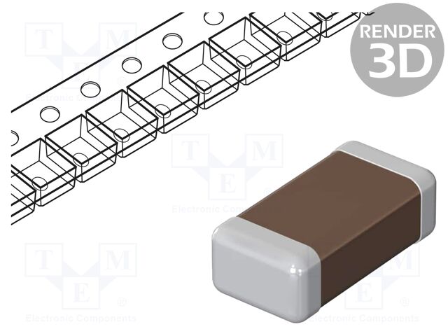 SMD Multilayer Ceramic Capacitor, 1.3 pF, 25 V, 0201 [0603 Metric], ± 0.05pF, C0G / NP0, GJM Series