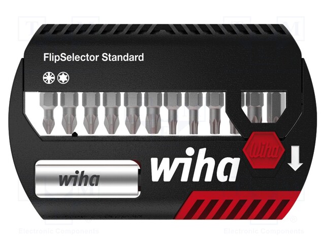 Screwdriver bits; Pcs: 13; Package: plastic case; 25mm