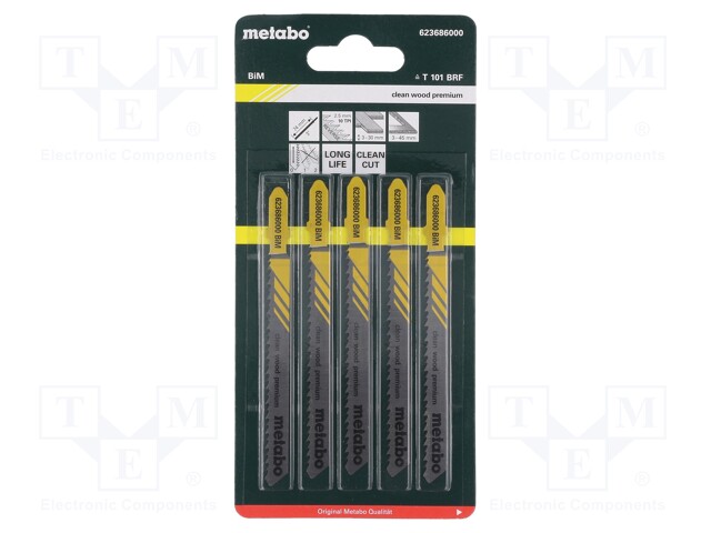 Hacksaw blade; wood,plastic; 74mm; Pcs: 5; 10teeth/inch