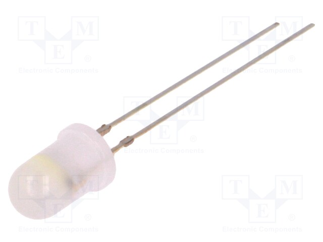 LED; 5mm; yellow/white; 30°; 3÷4.5V; 20mA; Lens: diffused,white