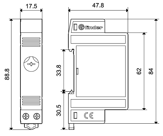 Sensor: thermostat; NO; 10A; 250VAC; screw terminals; 7±4 K; IP20