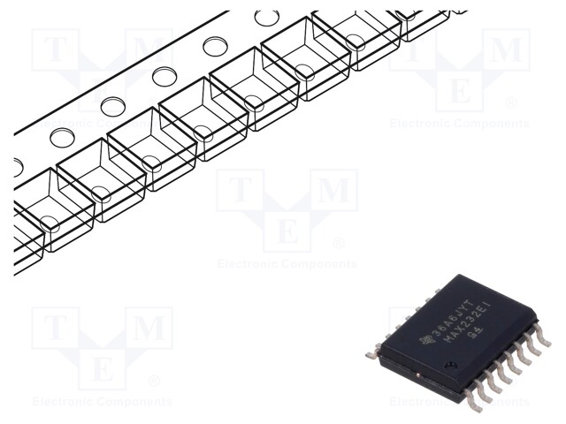 IC: interface; receiver,line driver; RS232; 250kbps; SOIC16