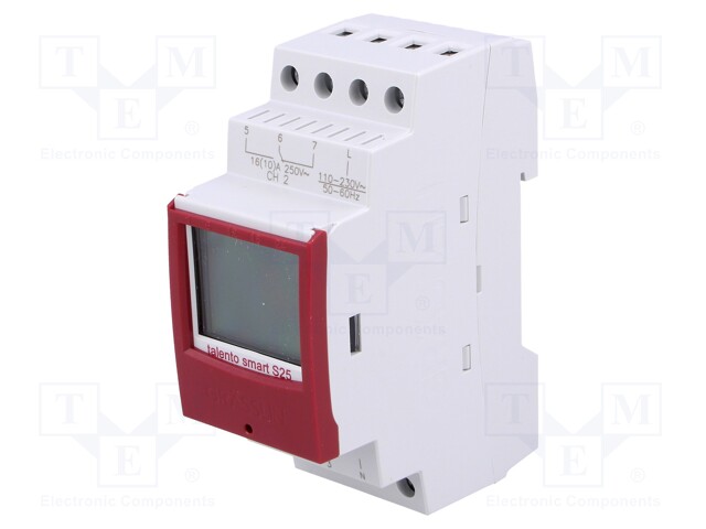 Programmable time switch; Range: 1 year; SPDT x2; 100÷230VAC; DIN
