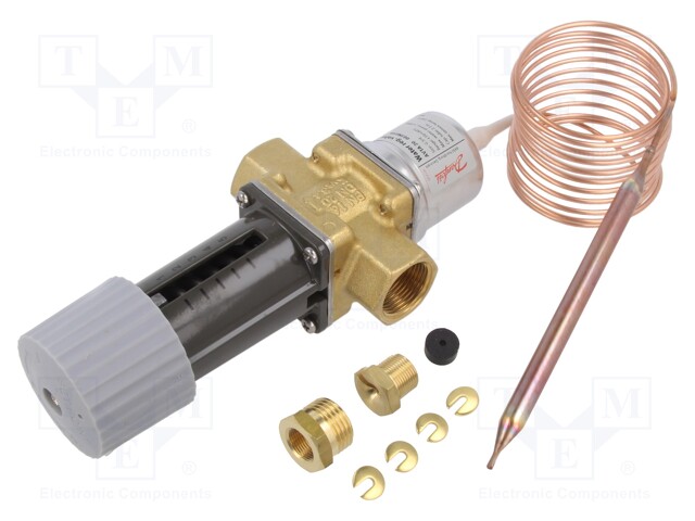 Thermostatic valve; G 3/4"; brass; AVTA; 0÷16bar; 2.3m