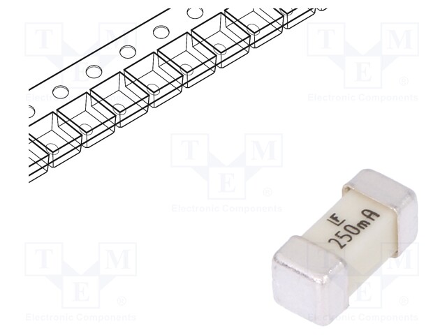 Fuse: fuse; ultra rapid; 250mA; 125VAC; SMD; ceramic; Case: 2410