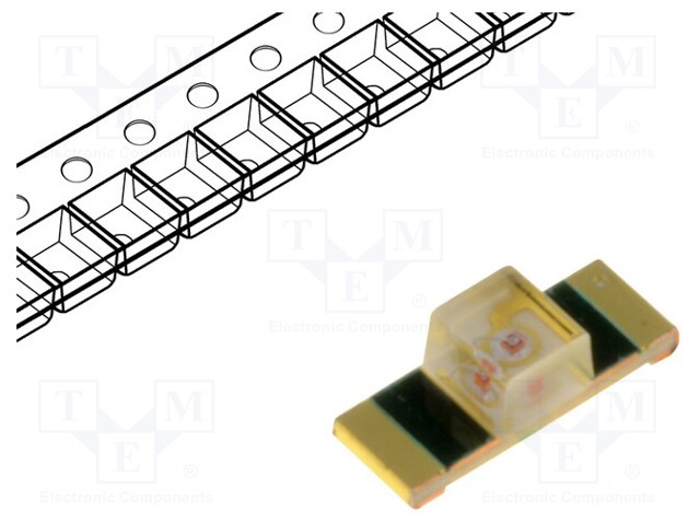 LED; SMD; 1305; green; 4.5÷15mcd; 3.4x1.25x1.1mm; 170°; 2.2÷2.6V