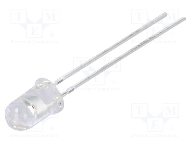 LED; 5mm; red; 5800÷7000mcd; 90°; Front: convex; 2.1÷2.6VDC; 182mW