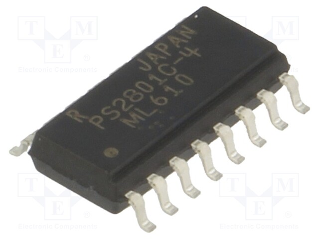 Optocoupler; SMD; Channels: 4; Out: transistor; Uinsul: 2.5kV