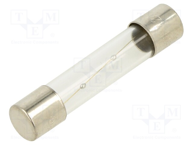 Fuse: fuse; 1.2A; 250VAC; glass; 6.35x31.8mm; brass; nickel plated