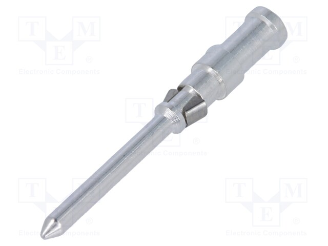 Contact; male; 1mm2; Han D; silver plated; crimped; 10A; 3um