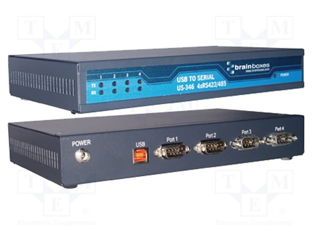 Industrial module: converter; RS422/485/USB; Number of ports: 4