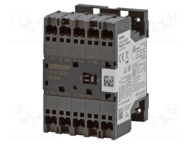 Contactor: 3-pole; Auxiliary contacts: NO; 24VDC; 12A; J7KC