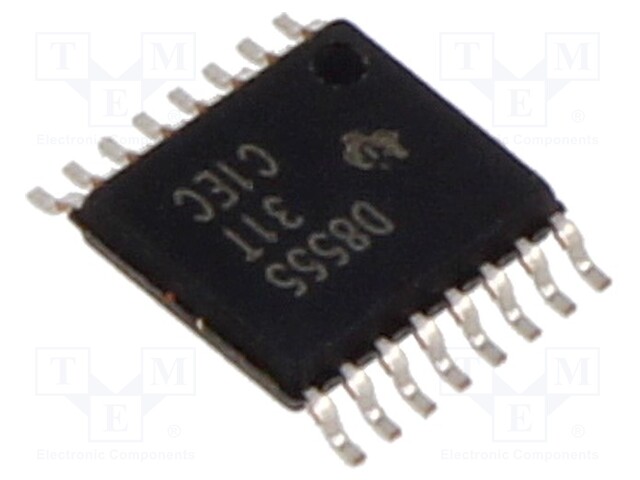 Digital to Analogue Converter, 16 bit, 200 kSPS, 3 Wire, Serial, 2.7V to 5.5V, TSSOP, 16 Pins