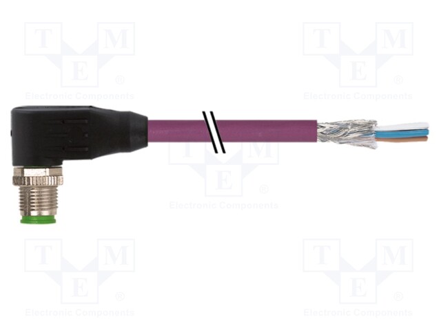 Male; -25÷85°C; IP67; 4A; 20m; Series: 7000; PIN: 5; plug; Thread: M12