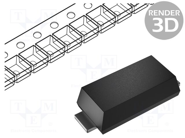 Diode: Schottky rectifying; SMD; 200V; 1A; SOD123F; reel,tape