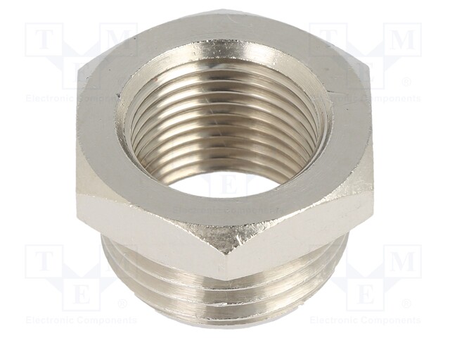 Nipple; reductive; Mat: nickel plated brass; 300°C