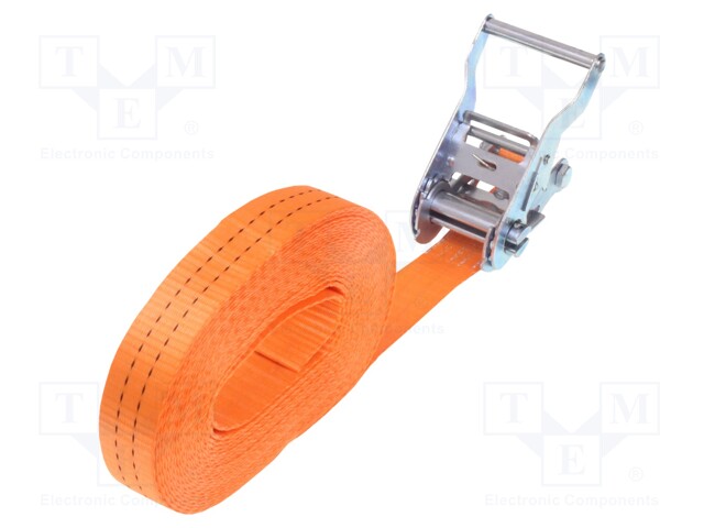 Fastening belt; L: 6m; Width: 35mm; orange; 2000kg