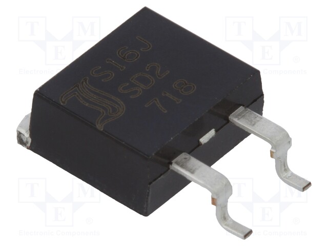 Diode: rectifying; SMD; 600V; 2x8A; 1.5us; Package: reel,tape; D2PAK