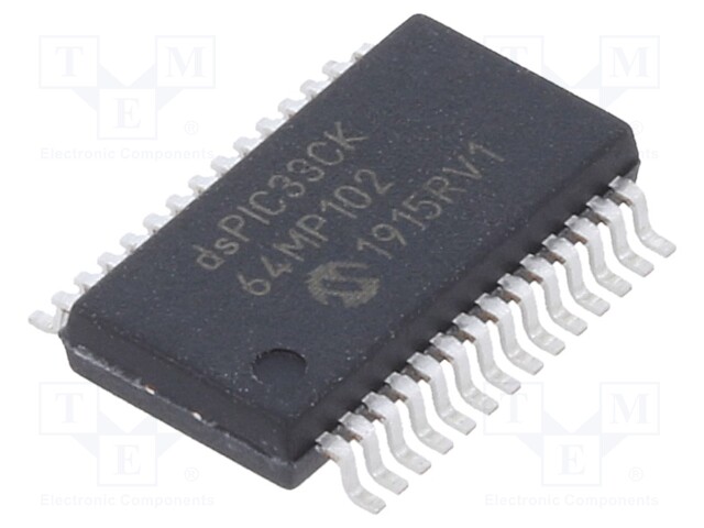 DsPIC microcontroller; SRAM: 8kB; Memory: 64kB; SSOP28; 0.65mm