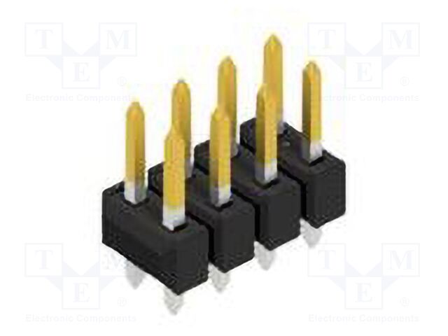 Connector: pin strips; pin header; male; PIN: 8; 2.54mm; THT; 2x4