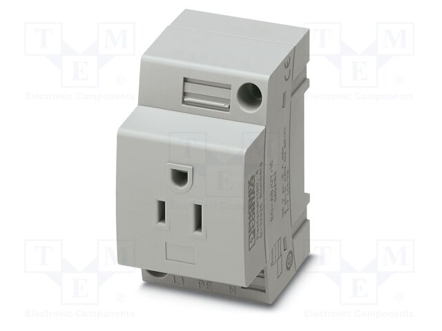 Connector: AC supply; socket; female; 15A; PIN: 3; screw terminal