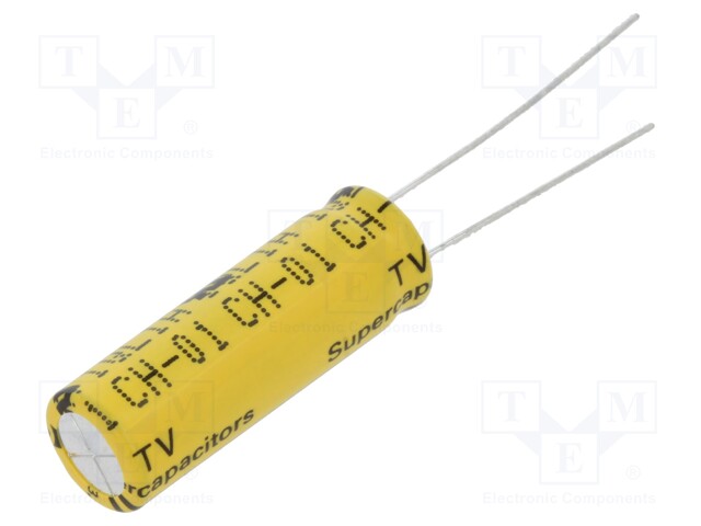 Supercapacitor; THT; 10F; 3VDC; -10÷30%; Body dim: Ø10.5x31.5mm