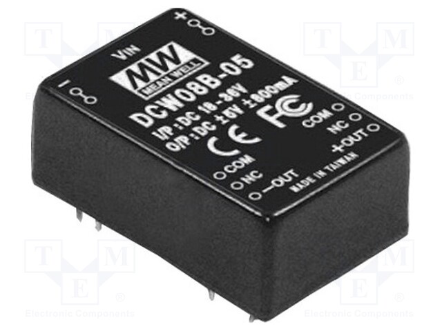Converter: DC/DC; 8W; Uin: 9÷18V; Uout: 12VDC; Uout2: -12VDC; 15g