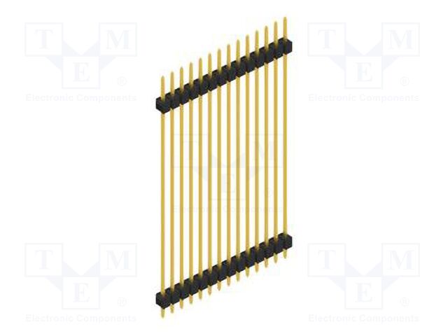 Connector: pin strips; pin header; male; PIN: 14; 2.54mm; THT; 1x14