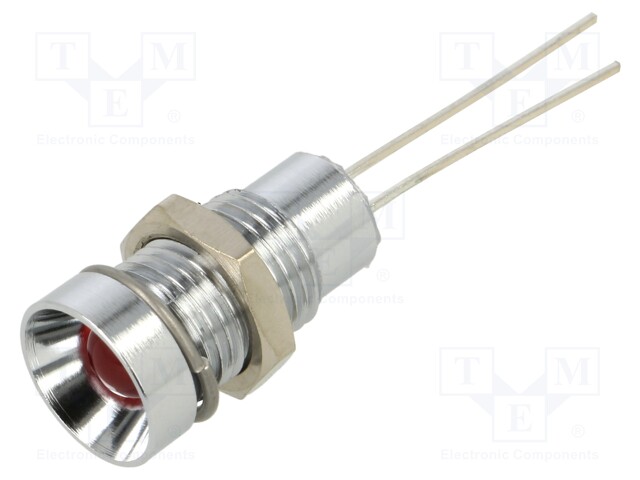 Indicator: LED; blinking; red; 3.5÷13VDC; Ø8mm