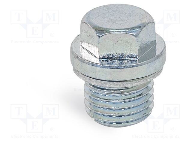 Hexagon head screw plug; with seal; Thread: G 1/2"; Plating: zinc