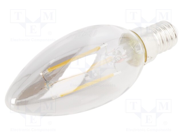 LED lamp; warm white; E14; 230VAC; 240lm; 4W; 360°; 2700K