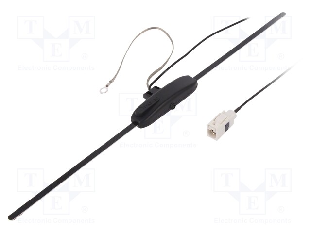 Antenna; inner; AM,FM,TMC; universal,with amplifier; 2.4m; 12VDC